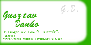 gusztav danko business card